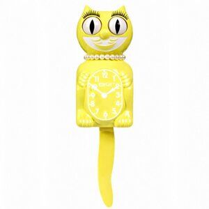 Spring Daffodil Lady yellow Kit-Cat Klock Clock